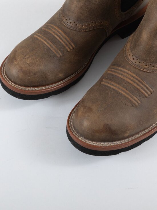 Ariat Mens 7 D Brown Leather Wingtip Brogue Romeo Chelsea Ankle Boots 39429 main image 6